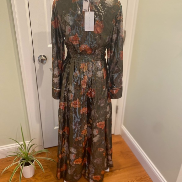 New Anthropologie Caballero Deep V-Neck Maxi Dress size S - Picture 10 of 15